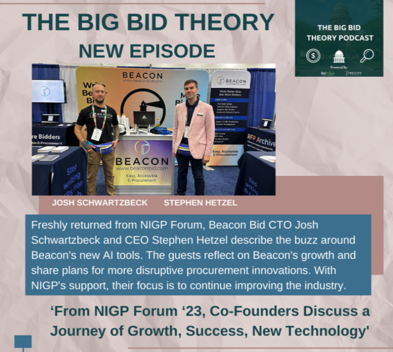 From NIGP Forum ‘23, Co-Founders Discuss a Journey of Growth, Success, New Technology